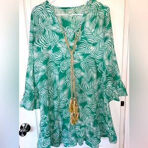 Coverup dress with gold tassels